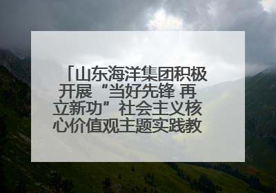山东海洋集团积极开展“当好先锋 再立新功”社会主义核心价值观主题实践教育月活动
