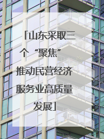 山东采取三个“聚焦” 推动民营经济服务业高质量发展
