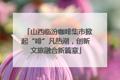 山西临汾咖啡集市掀起“啡”凡热潮，创新文旅融合新篇章