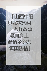 山西中阳县张家沟村：老兵故事浸润乡土 温情乡邻共筑国防情