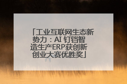 工业互联网生态新势力：AI 钉铛智造生产ERP获创新创业大赛优胜奖