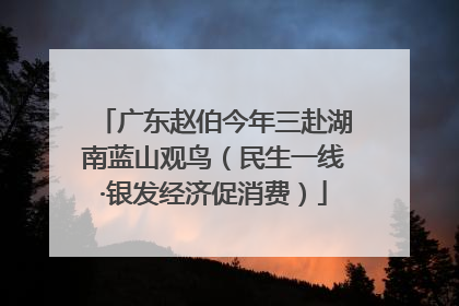 广东赵伯今年三赴湖南蓝山观鸟（民生一线·银发经济促消费）