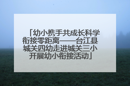 幼小携手共成长科学衔接零距离——台江县城关四幼走进城关三小开展幼小衔接活动