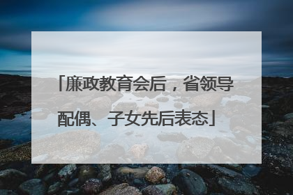 廉政教育会后，省领导配偶、子女先后表态