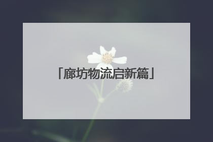 廊坊物流启新篇