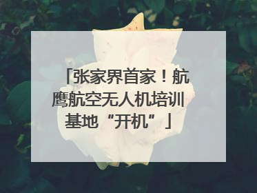 张家界首家！航鹰航空无人机培训基地“开机”