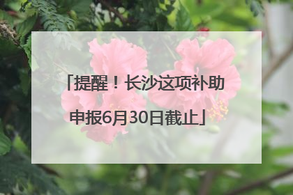 提醒！长沙这项补助申报6月30日截止