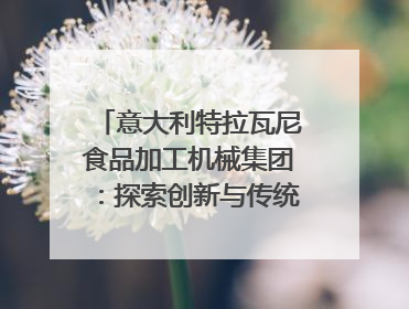 意大利特拉瓦尼食品加工机械集团：探索创新与传统结合的可能性｜西望四川