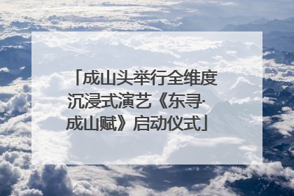 成山头举行全维度沉浸式演艺《东寻·成山赋》启动仪式