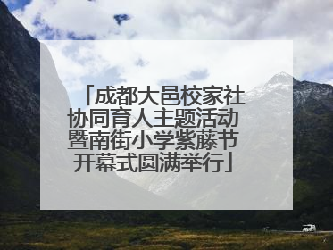 成都大邑校家社协同育人主题活动暨南街小学紫藤节开幕式圆满举行