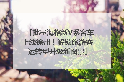 批量海格新V系客车上线徐州！解锁旅游客运转型升级新图景