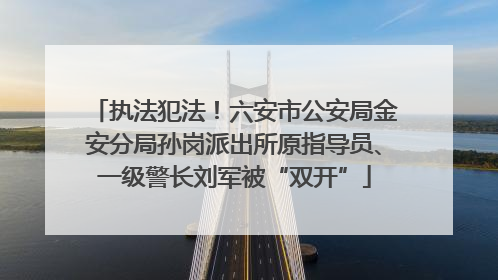 执法犯法！六安市公安局金安分局孙岗派出所原指导员、一级警长刘军被“双开”