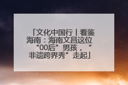 文化中国行丨看鉴海南：海南文昌这位“00后”男孩，“非遗跨界秀”走起