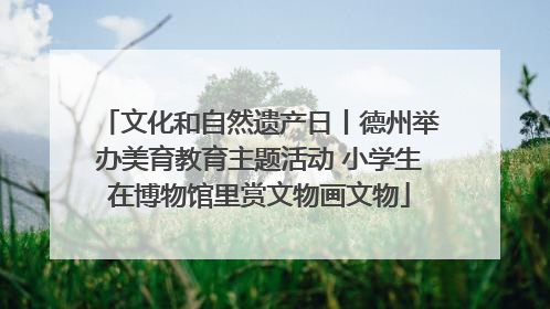 文化和自然遗产日丨德州举办美育教育主题活动 小学生在博物馆里赏文物画文物