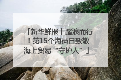 新华鲜报丨踏浪而行！第15个海员日致敬海上贸易“守护人”