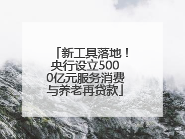 新工具落地！央行设立5000亿元服务消费与养老再贷款