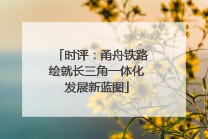 时评：甬舟铁路绘就长三角一体化发展新蓝图