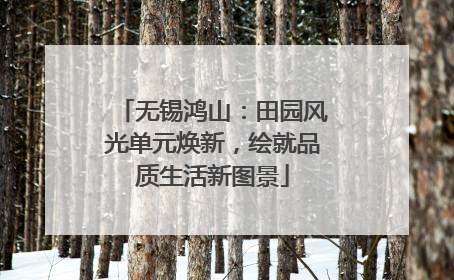 无锡鸿山：田园风光单元焕新，绘就品质生活新图景