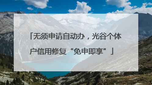 无须申请自动办，光谷个体户信用修复“免申即享”