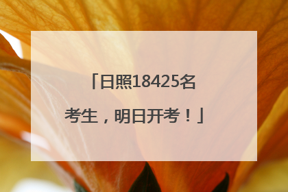 日照18425名考生，明日开考！