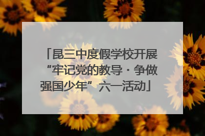 昆三中度假学校开展“牢记党的教导・争做强国少年”六一活动