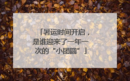 暑运时间开启，是谁迎来了一年一次的“小团圆”