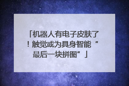 机器人有电子皮肤了！触觉或为具身智能“最后一块拼图”