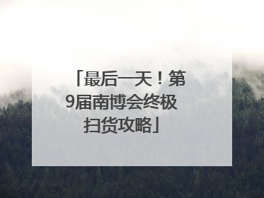 最后一天！第9届南博会终极扫货攻略