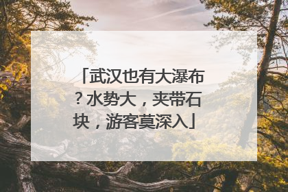 武汉也有大瀑布？水势大，夹带石块，游客莫深入