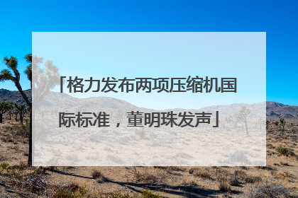 格力发布两项压缩机国际标准，董明珠发声