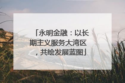 永明金融：以长期主义服务大湾区，共绘发展蓝图