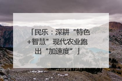 民乐：深耕“特色+智慧”现代农业跑出“加速度”