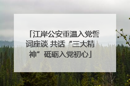 江岸公安重温入党誓词座谈 共话“三大精神”砥砺入党初心