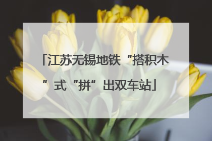 江苏无锡地铁“搭积木”式“拼”出双车站