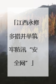 江西永修多措并举筑牢防汛“安全网”