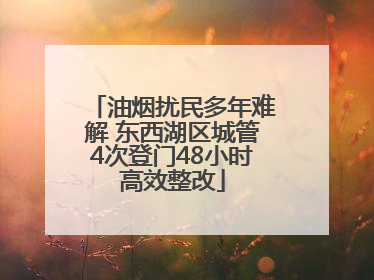油烟扰民多年难解 东西湖区城管4次登门48小时高效整改