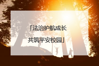 法治护航成长 共筑平安校园