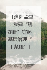 洛阳孟津：党建“绣花针”穿起基层治理“千条线”