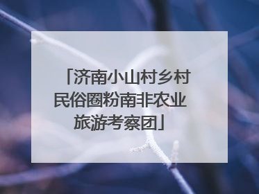 济南小山村乡村民俗圈粉南非农业旅游考察团