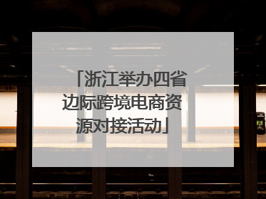 浙江举办四省边际跨境电商资源对接活动