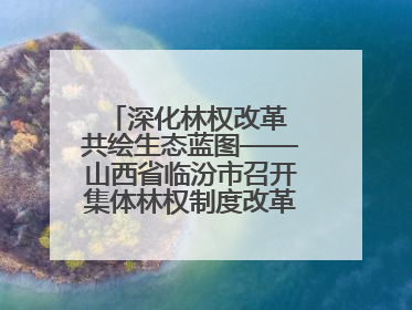 深化林权改革 共绘生态蓝图——山西省临汾市召开集体林权制度改革专题研讨会