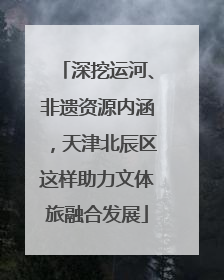深挖运河、非遗资源内涵，天津北辰区这样助力文体旅融合发展