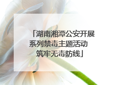 湖南湘潭公安开展系列禁毒主题活动 筑牢无毒防线