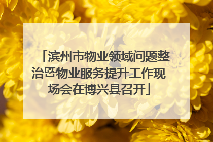 滨州市物业领域问题整治暨物业服务提升工作现场会在博兴县召开