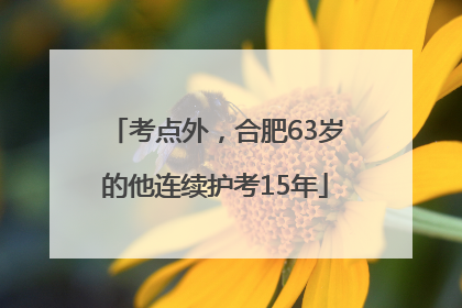 考点外，合肥63岁的他连续护考15年