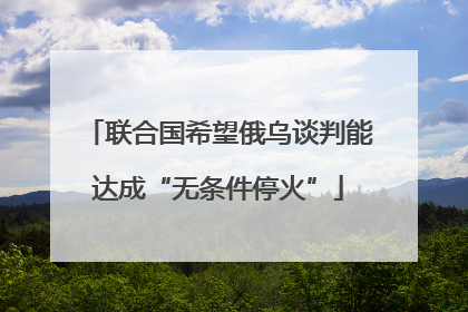 联合国希望俄乌谈判能达成“无条件停火”