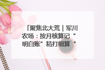聚焦北大荒｜军川农场：按月核算记“明白账”精打细算“过紧日子”