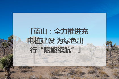 蓝山：全力推进充电桩建设 为绿色出行“赋能续航”