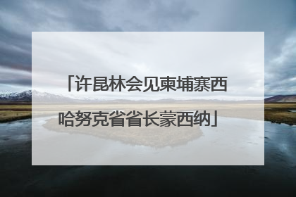 许昆林会见柬埔寨西哈努克省省长蒙西纳