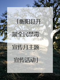 衡阳县开展全民禁毒宣传月主题宣传活动